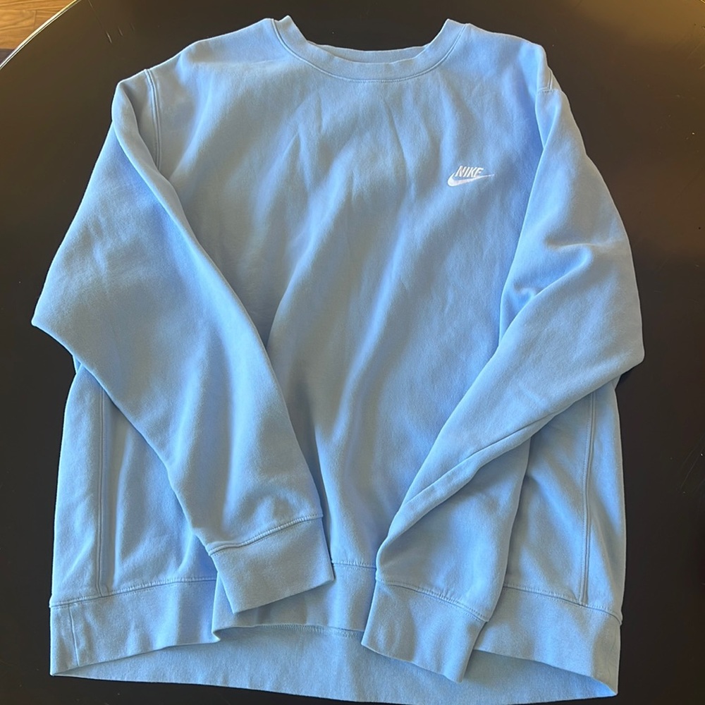 Nike Throwback Sweater - Baby Blue Size XXL